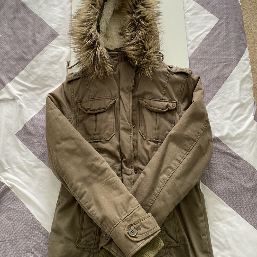 Aeropostale fur lined coat